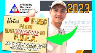 HOW TO UPDATE POEA E REGISTRATION FOR SEAFARER AND OFW [upl. by Frendel25]