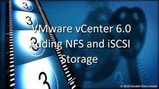 VMware vCenter 60 Adding NFS and iSCSI Storage [upl. by Dimitri]