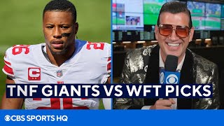 TNF Giants vs Washington Picks and Best Bets from Betting Expert  CBS Sports HQ [upl. by Itsym]