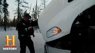 Ice Road Truckers Alex Gets in an Accident S9 E10  History [upl. by Frasco]