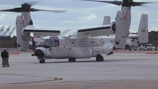 First East CoastAssigned Navy CMV22B Osprey Arrives to Norfolk [upl. by Alym]