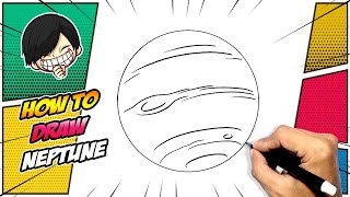 How to draw Neptune easy [upl. by Rebane]