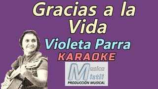 Gracias a la Vida  Karaoke  Violeta Parra [upl. by Joann]