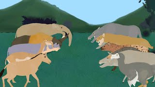 prehistoric animals cenozoic animals animation —all animation [upl. by Munshi]