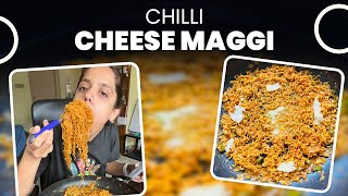 Cheese Chilli 🌶 Maggi Recipe 🤤 🔥  Simple Buttery Maggi Recipe at Home 😋😋  So Saute [upl. by Judie]