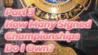 Part 3 Signed Championships wwe autographchampionship signedbelt hustlemaniacouple [upl. by Orgell]