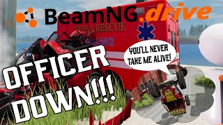 👮 The Worst Police Force to Ever Roam BeamNGDrive 👮 🚑 beamngdrive beammp [upl. by Tolliver]