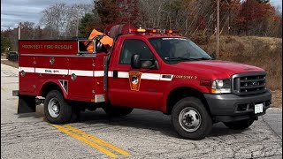 Hooksett NH Fire Rescue Forestry 2 responding [upl. by Aralomo723]