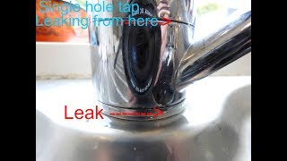 Single hole mixer sink taps leaking at base How to fix it [upl. by Anauqed]