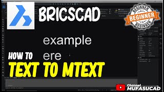 BricsCAD How To Text To Mtext [upl. by Denoting358]