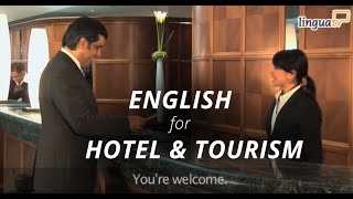 Learn English for Hotel and Tourism quotChecking into a hotelquot  English course by LinguaTV [upl. by Gonsalve]