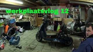 werkplaatsvlog 12 laatste scooter vlog voorlopig met Ramon [upl. by Dixil]