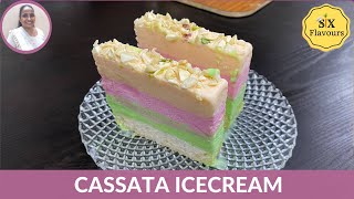 CASSATA ICE CREAM RECIPE  HOMEMADE CREAMY CASSATA ICE CREAM  SIX FLAVOURS KITCHEN [upl. by Phipps]