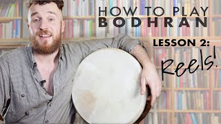 HOW TO PLAY BODHRAN Playing REELS on BODHRAN with 4 simple but SUPER effective patterns LESSON 2 [upl. by Harihs593]