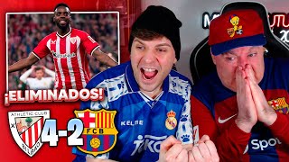 ¡ELIMINADOS ATHLETIC CLUB 42 FC BARCELONA  Cuartos COPA DEL REY 2024 [upl. by Morel]