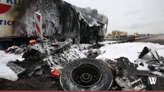 Lkw brennt auf der A3 bei Raunheim [upl. by Ilrebma]