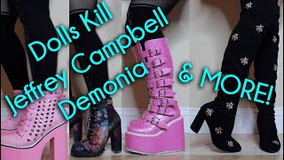 My Boot Collection JEFFREY CAMPBELL DR MARTENS DEMONIA YRU [upl. by Beryle]