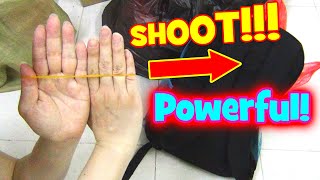 4 Types of Best Powerful Rubber Band Shooting Tricks Compilation Tutorial fun and special techniques [upl. by Ysak]