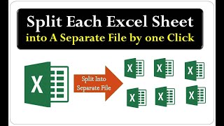 Split Each Excel Sheet into A Separate File by one Click [upl. by Socrates]