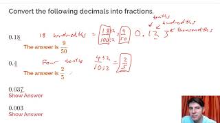 Converting Decimals into Fractions Examples [upl. by Caritta]