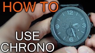 How to Use Fossil Watch Chrono [upl. by Etnahc965]