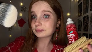 ASMR Girl Who’s Obsessed With You Gets You Ready For A Christmas Party 🎅🏼 [upl. by Crain]