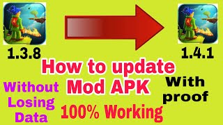 How to update a Mod APK without losing data with proof and 100 working [upl. by Erdnaxela]