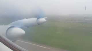 Air Koryo Ilyushin IL18 Takeoff from Pyongyang  Window View [upl. by Idnim]