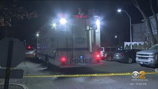 2 Suffolk County Police officers stabbed suspect shot and killed [upl. by Nylrac189]