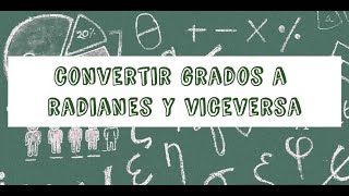 Cómo convertir grados a radianes y viceversa [upl. by Nireil]