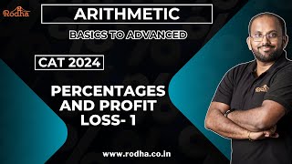 Percentages amp Profit Loss  1  CAT Preparation 2024  Arithmetic  Quantitative Aptitude [upl. by Anaejer]