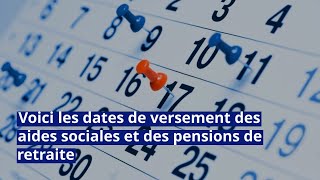 Novembre 2023  voici les dates de versement des aides sociales et des pensions de retraite [upl. by Accem]