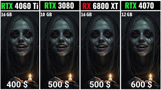 RTX 4060 TI VS RX 6800 XT VS RTX 4070 VS RTX 3080 TEST IN 13 GAMES [upl. by Redfield]