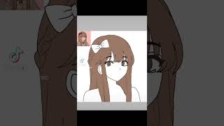 Drawing a girl in Ibis Paint 🙂 [upl. by Ydoj]