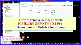 How to remove demo unbrick OPPO Find X2 Pro CPH2025 Demo phone  Unbrick boot Loop [upl. by Giglio]