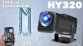 HY320  Full HD LED Beamer der Dir den Kopf um 180 Grad verdrehen kann  TEST REVIEW [upl. by Ehrman]