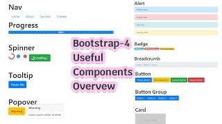 Bootstrap 4  Useful Components Overview [upl. by Ahsenal]