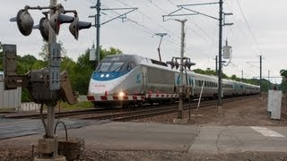 HD Acela Express  RR Crossing [upl. by Hakaber]