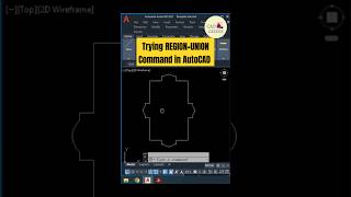 Trying REGIONUNION Command in AutoCAD shorts autocad cadcareer autocadd autocadtips [upl. by Mclaurin301]