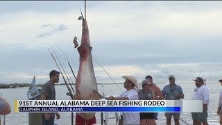 Anglers hit the Dauphin Island coast for 91st annual Alabama Deep Sea Fishing Rodeo [upl. by Annahaj636]