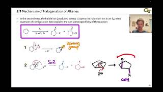 Halogenation of Alkenes Halohydrin Formation [upl. by Ahsitel180]