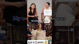 Alias wedding dress design by youtubeshorts short wedding dress aliabhatt design sabyasachi [upl. by Trautman]