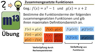 Neue Funktionen erstellen durch Verkettung und Verknüpfung mittels Rechenoperationen [upl. by Inahs]