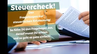 Der Fragebogen zur Steuerlichen Erfassung so füllst du ihn aus [upl. by Us]