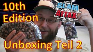 WWE Slam Attax 2017  10th Edition  Unboxing  Booster Packs  Pack Opening  Topps  deutsch [upl. by Edea]