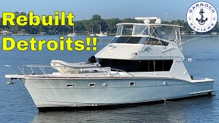 Sold  Reduced to 219500  1987 Hatteras 52 Convertible For Sale [upl. by Sanjiv]