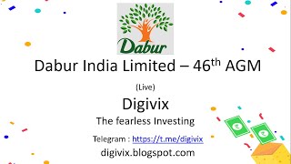 Dabur India Limited  46th Annual General Meeting AGM  Digivix [upl. by Kotz]