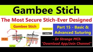 Mastering Gambee Stitch Compact Advanced Suturing Part 15 surgicalmastery surgerytrainees [upl. by Auos]