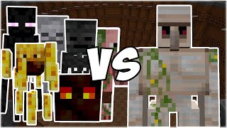 Nether Army vs Iron Golem  Minecraft Mob Battle [upl. by Aicilihp]