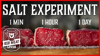 How to Season Steak Experiment  When to Salt Your Steaks INCREDIBLE [upl. by Alehtse245]